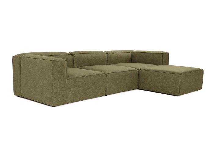 Atelier Del Sofa Sofá Esquinero Verde 296x185x66 cm